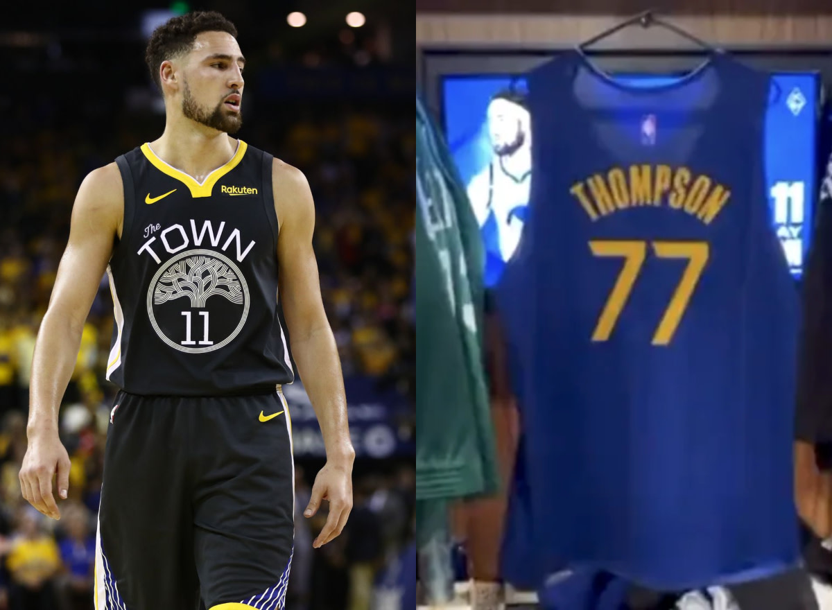 Golden State Warriors Troll Klay Thompson With A #77 Jersey After NBA 75 List Snub