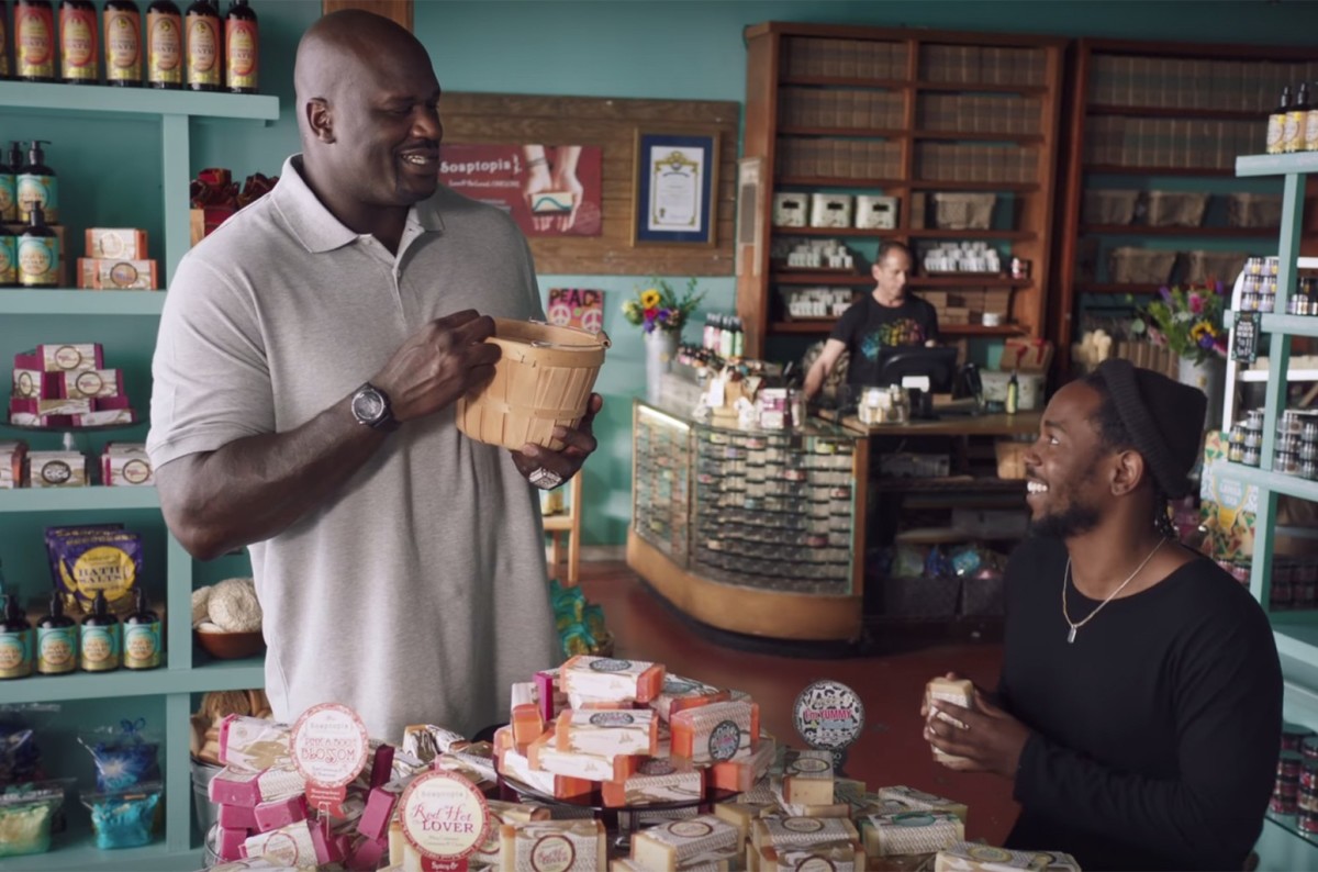 Kendrick Lamar Used Shaquille O'Neal's Head As A Backboard In Hilarious Commercial