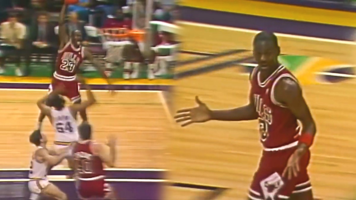 After Dunking On John Stockton, Utah Jazz Owner Larry H. Miller Told Michael Jordan To Pick On Someone His Own Size, So Then Jordan Dunked On The Jazz's Center: "Is He Big Enough?"