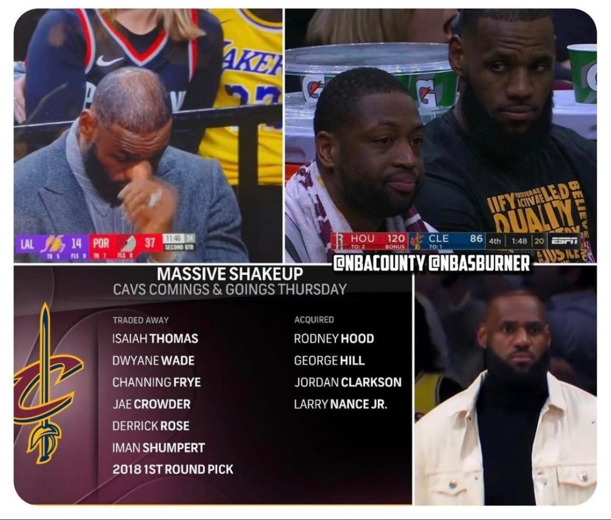 NBA Fans React To 'Stressed Out' LeBron James On Lakers Bench: "Last Time He Looked Like This, The Whole 2018 Cavs Core Was Traded