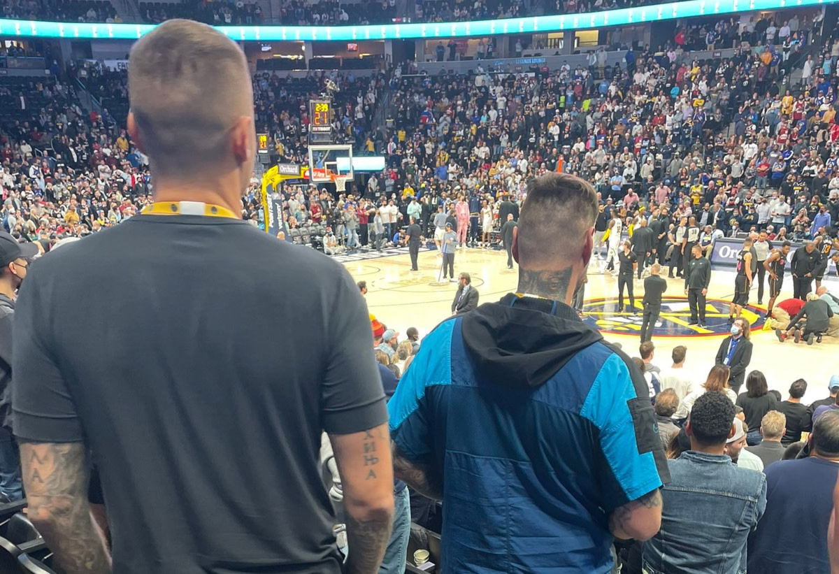 Fan Secretly Pictured Jokic Brothers: "Jokic Brothers Were Ready If Nikola Gave The Cross The Throat Sign S**t Coulda Got Ugly"