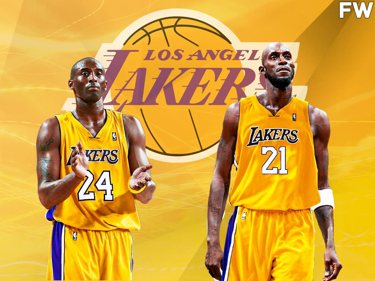 Kobe Bryant and Kevin Garnett in Lakers' Jerseys