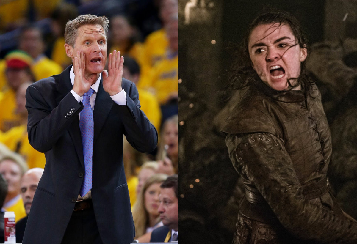 Steve Kerr Says He's Approaching Media Members Like Arya Stark From Game Of Thrones: "I Have All The Names Of The Media Members Who Picked Us To Be Outside The Playoffs, And I'm Just Checking Off The Box."