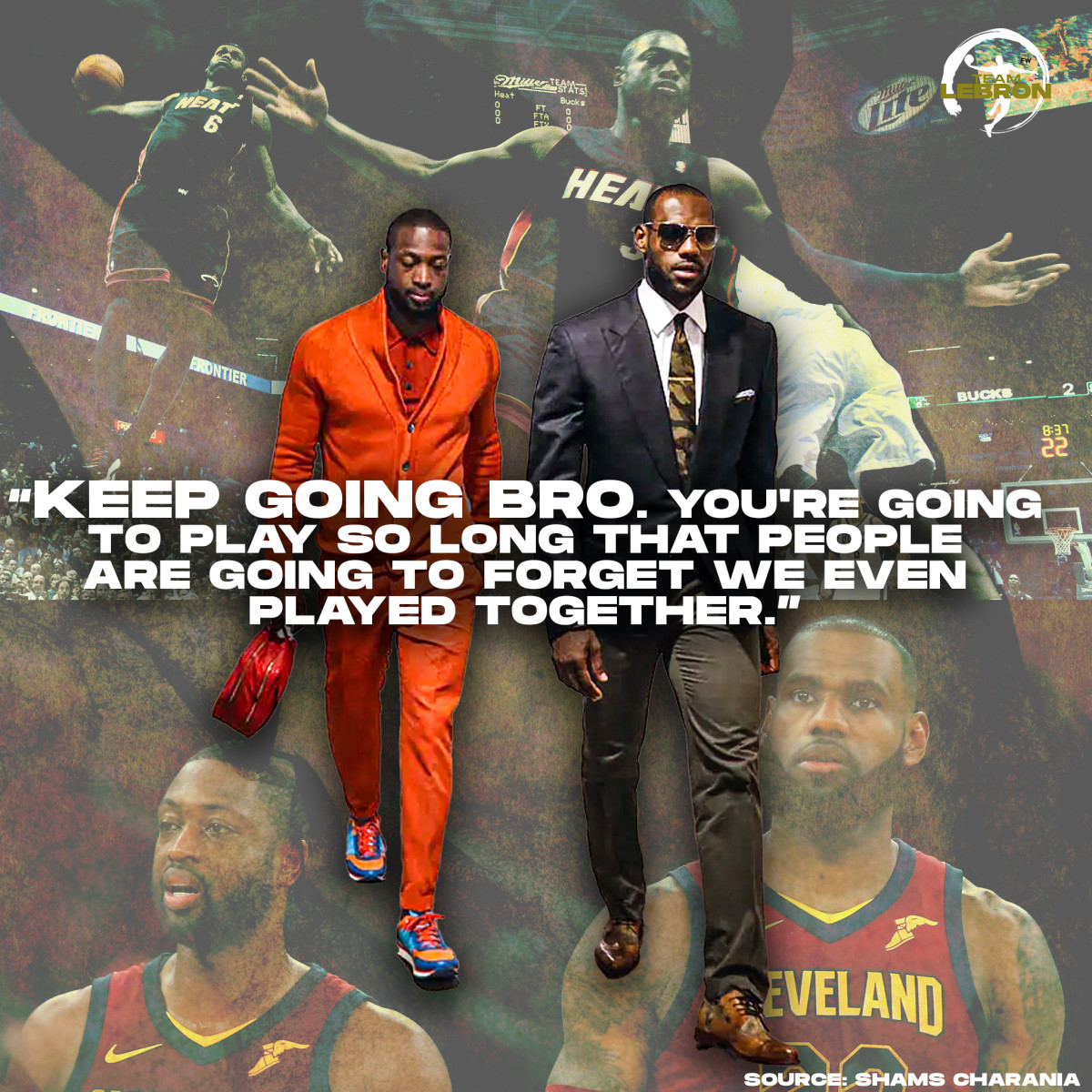 Dwyane Wade On LeBron James' 19th Season: "Keep Going, Bro. You’re Going To Play So Long That People Are Going To Forget We Even Played Together."