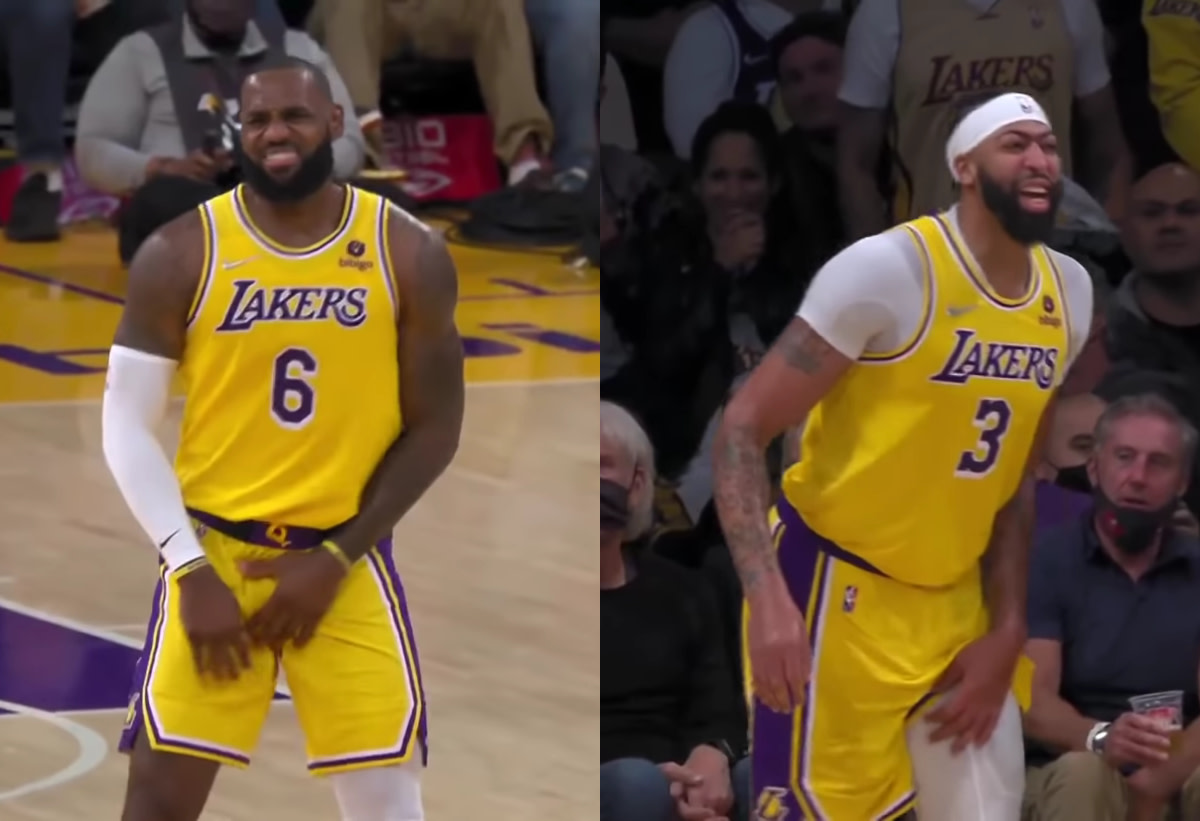 LeBron James And Anthony Davis Both Get Kicked Between The Legs: "He Got Hit Right In The… Family"