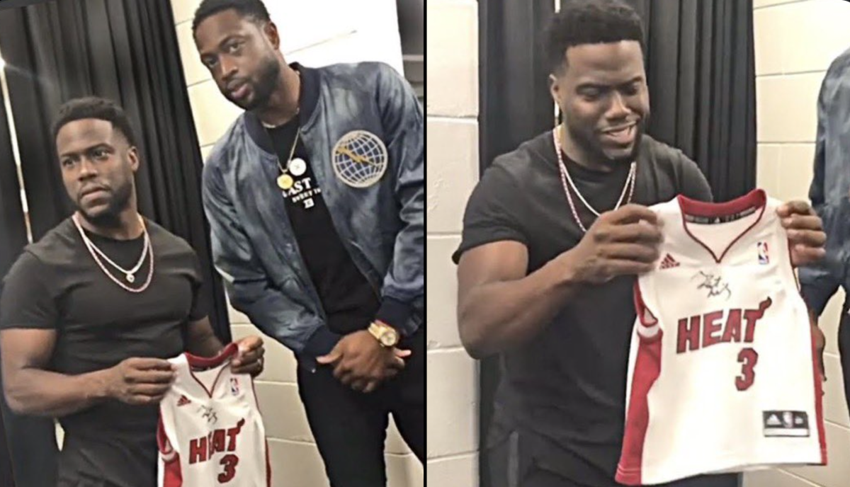 Dwyane Wade Trolled Kevin Hart By Gifting Him A Toddler-Sized Miami Heat Jersey
