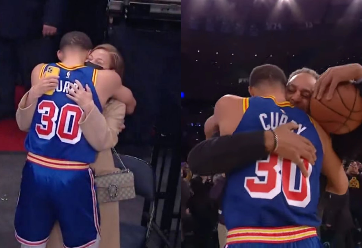 Stephen Curry Emotionally Hugged His Parents After Breaking Ray Allen's 3-PT Record
