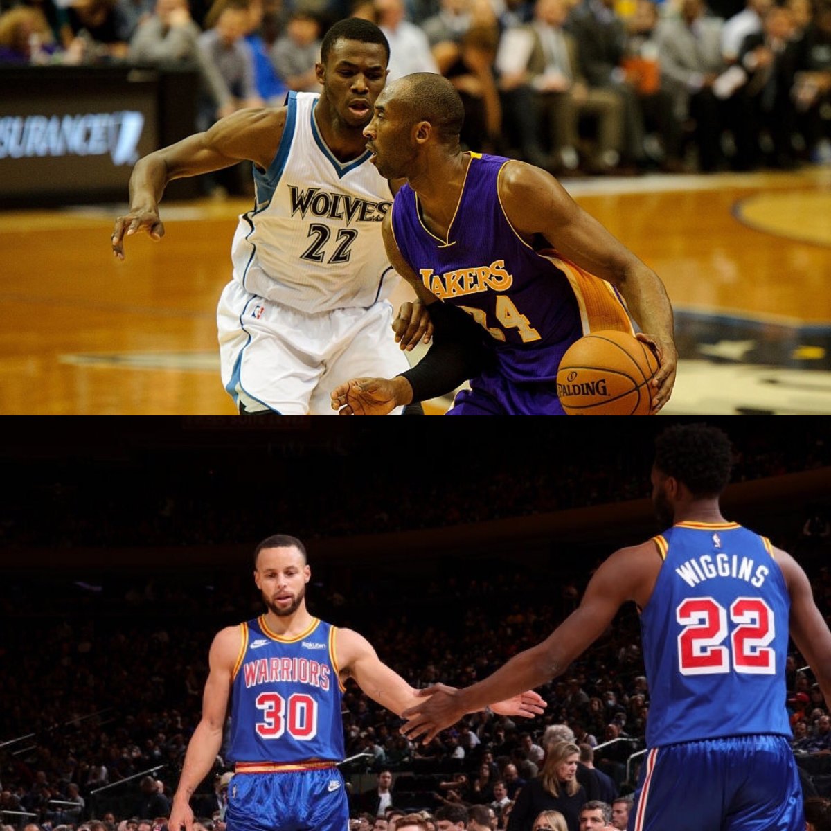 Andrew Wiggins Was There When Kobe Bryant Surpassed Michael Jordan's Scoring Record And When Stephen Curry Broke Ray Allen's Three-Point Record