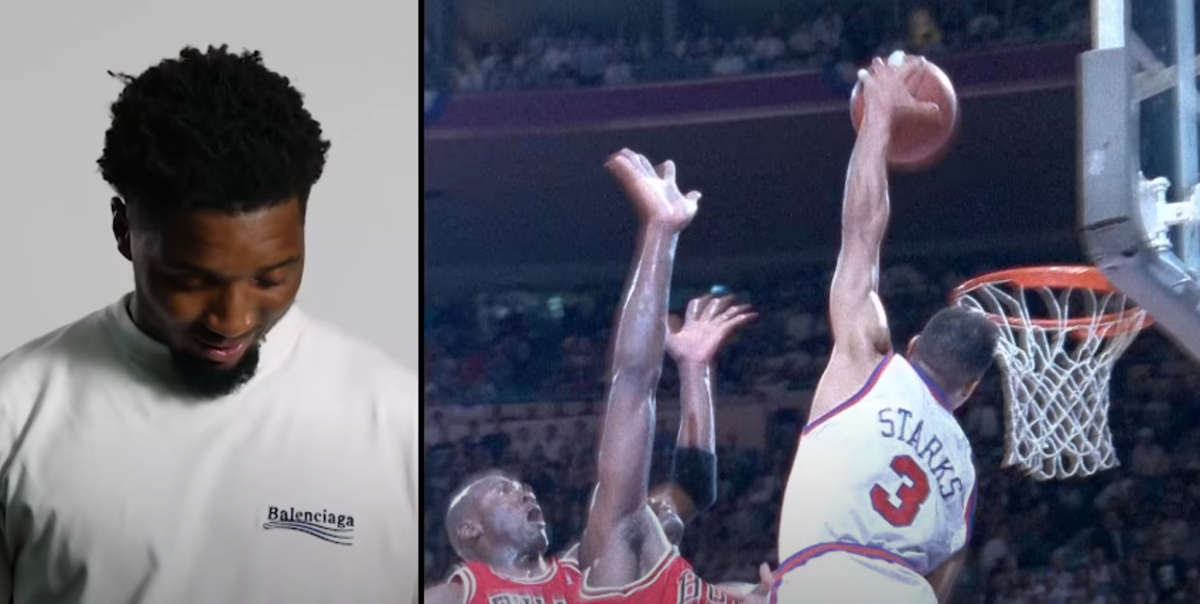 Donovan Mitchell On John Starks' Dunk Over Michael Jordan: “People Say He Dunked Over Michael Jordan. I Don’t Think Michael Was In The Frame.”