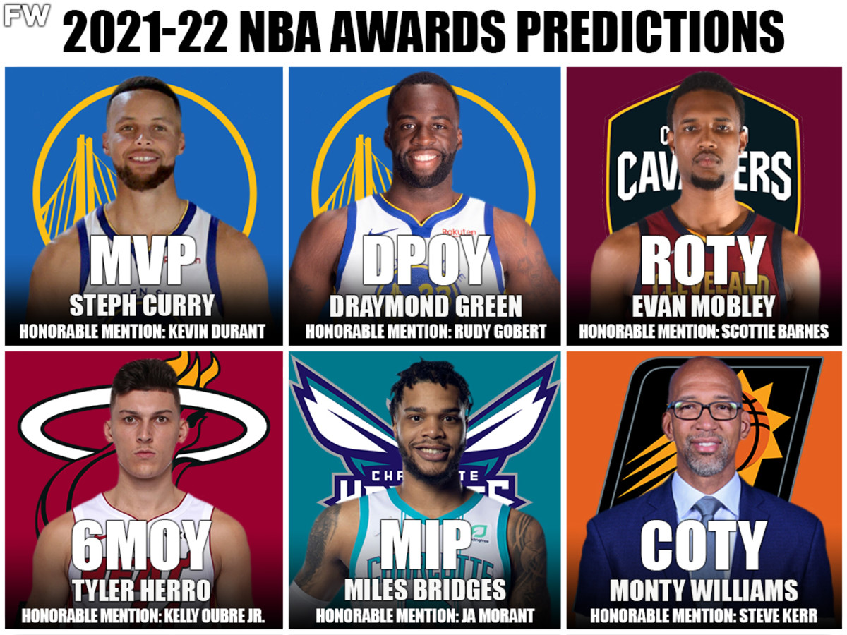2021-22 NBA Awards Predictions: Steph Curry Is The MVP, Evan Mobley Is A Future Star