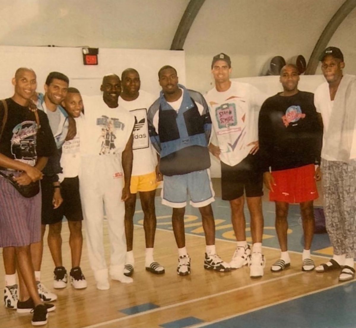 Tim Grover Shared An Iconic Photo Of Michael Jordan, Magic Johnson, Dennis Rodman, Reggie Miller, And Other Stars From The Space Jam 'Jordan Dome'