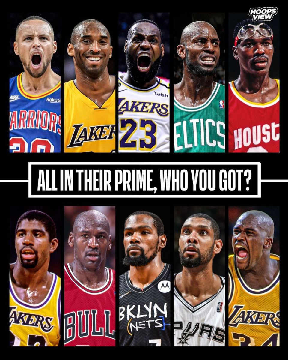 NBA Fans Pick Sides Between Two Teams Featuring The Likes Of Prime LeBron James, Kobe Bryant, Michael Jordan, And Other Greats