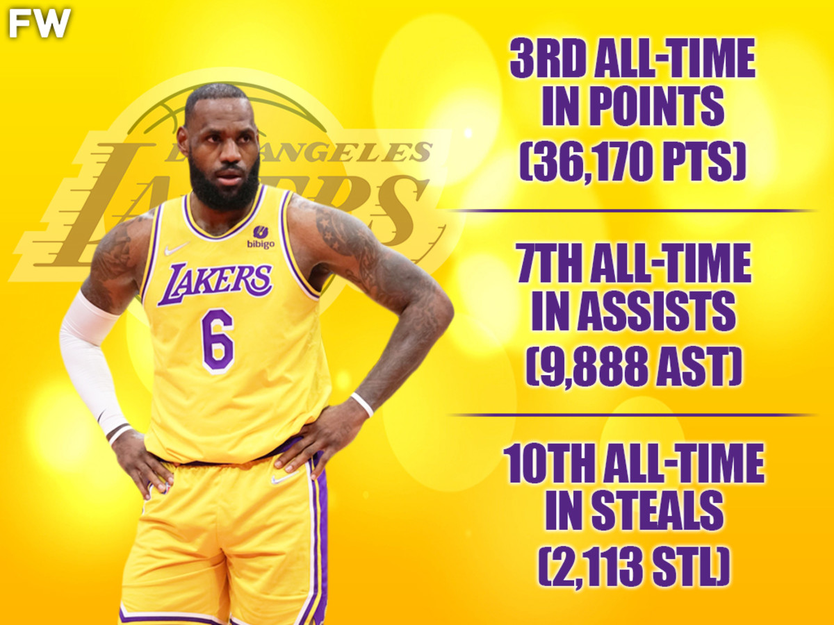 LeBron James Is The Only Player In NBA History To Be In The Top-10 On The All-Time Points, Assists, And Steals List