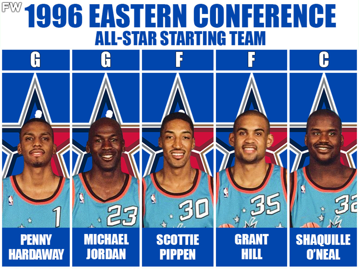 1996 Eastern Conference All-Star Team Was Unbeatable: Michael Jordan Won The MVP, While Shaquille O'Neal Dominated With 25 Points And 10 Rebounds