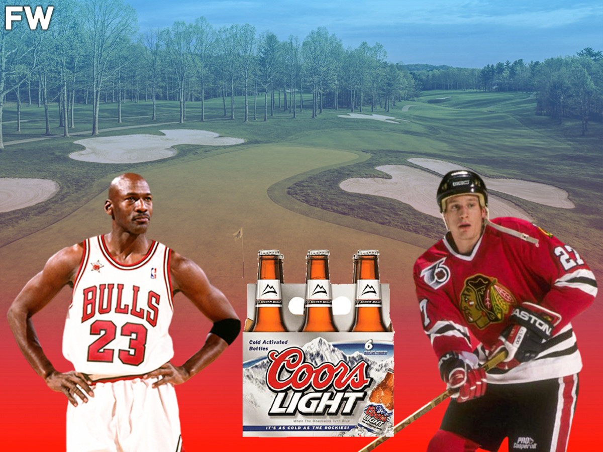 Michael Jordan Lost Money Playing Golf And Drank Beers All Afternoon With Blackhawks Player, Bet That He Would Score More Than 40 Points And The Bulls Would Win By 20 Points: "Son Of A Gun Goes Out And Scores 52 And They Win By 26 Points Or Something."