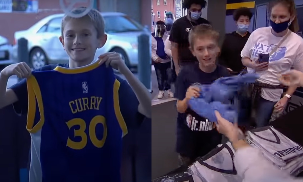 Kid Who Got Ignored By Ja Morant For Wearing Stephen Curry Jersey Exchanged His Jersey For A Ja Morant Jersey