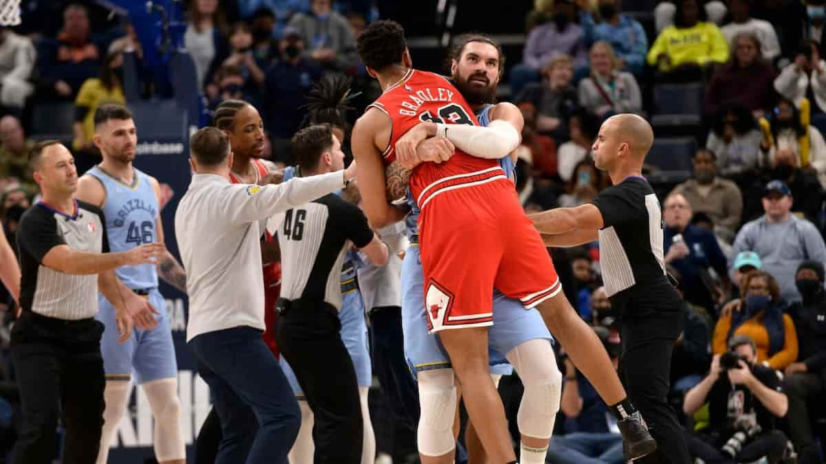 NBA Fans React To Steven Adams Casually Carrying Tony Bradley Away After Altercation With Ja Morant: "When You Saw Only One Set Of Footprints, It Was Then That I Carried You."