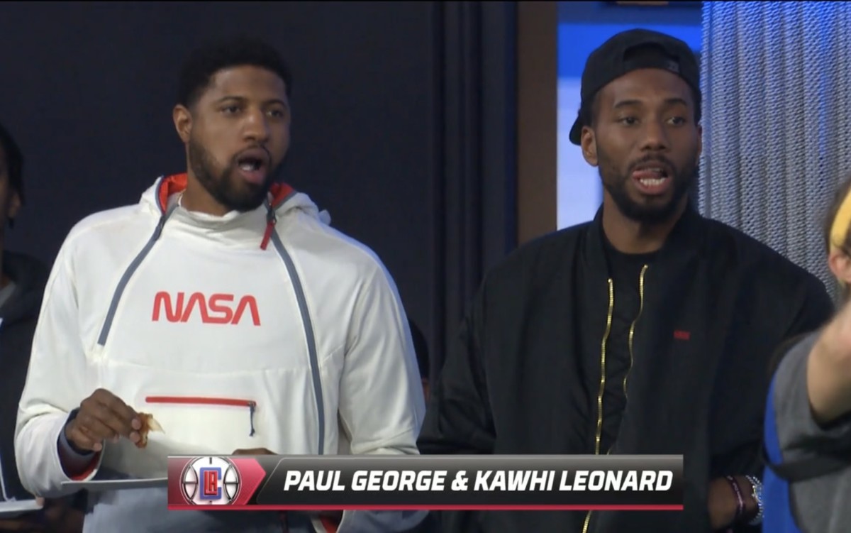 Kawhi Leonard And Paul George Were At The LA Rams Playoff Game And Paul George Got Booed By Fans