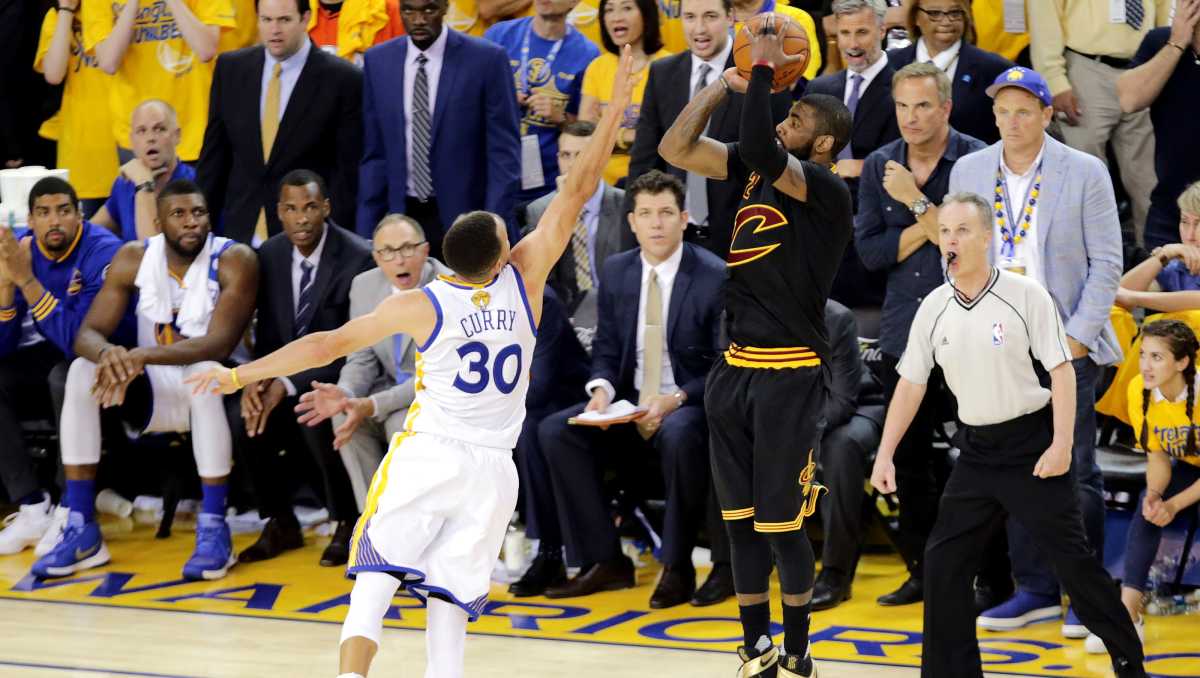 Stephen A. Smith Defends Kyrie Irving After Altercation With Cavs Fans: "Kyrie Averaged 27 In That Finals And Hit The Dagger To Secure The Title.”