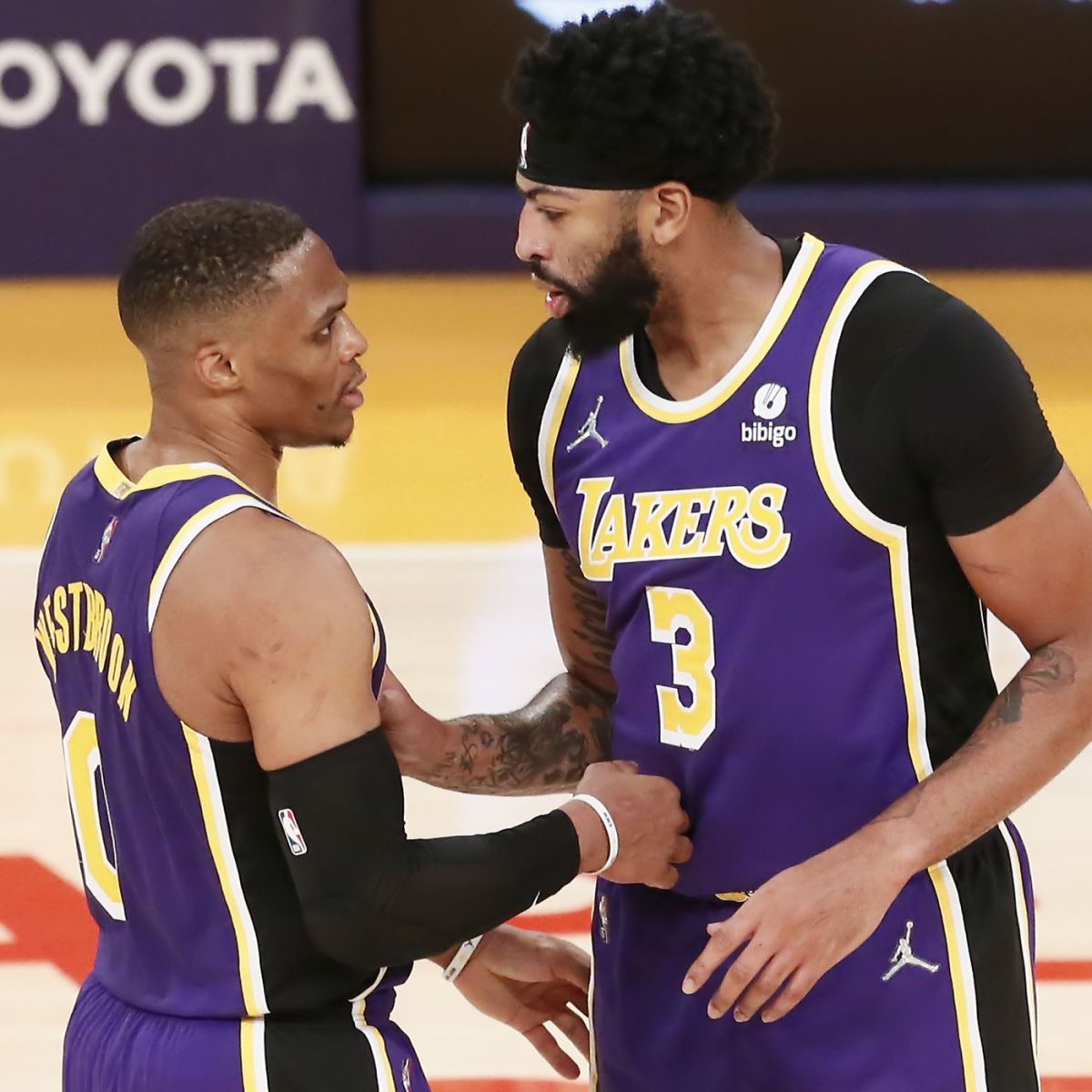 Russell Westbrook Is Happy Anthony Davis Is Finally Back: "It's Definitely Different With His Presence Out There, Especially On The Defensive End."