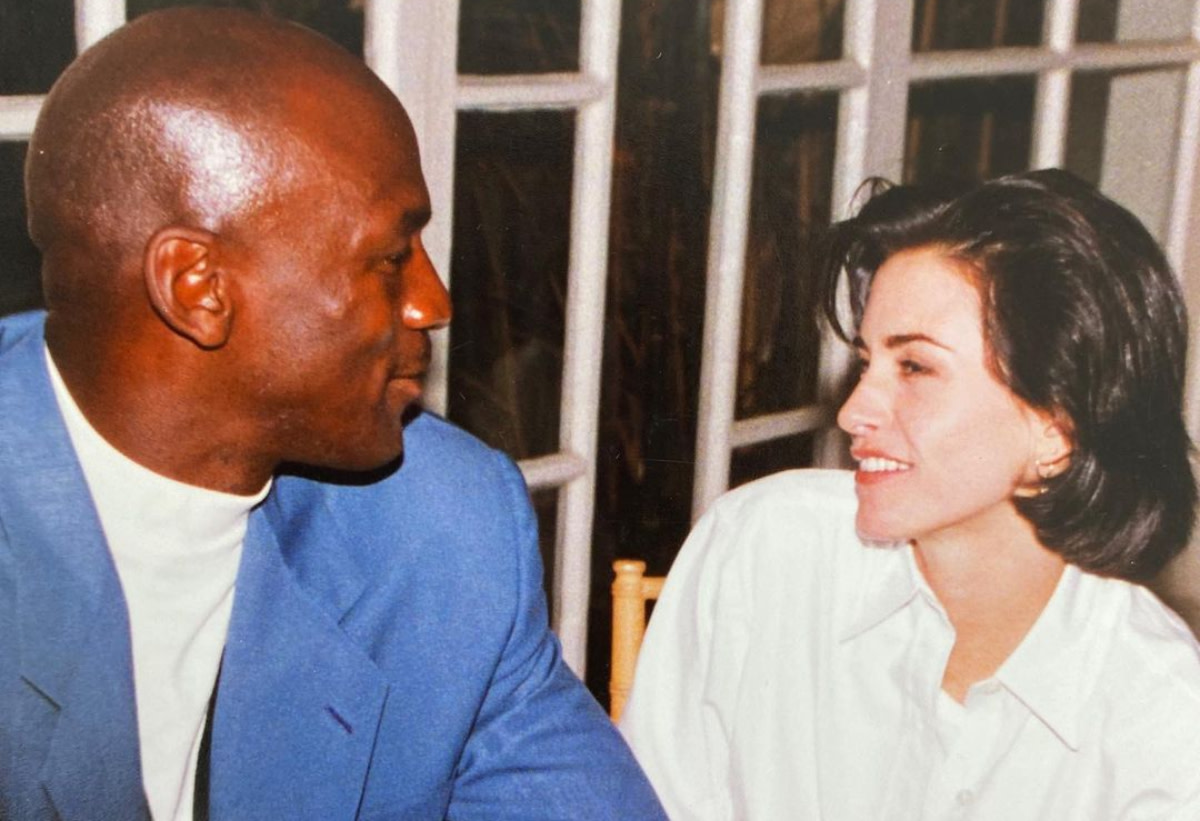 Actress Courteney Cox Looked Very Interested In Michael Jordan In Old Picture: "I Remember Him Being So Affable And Funny And Kind."