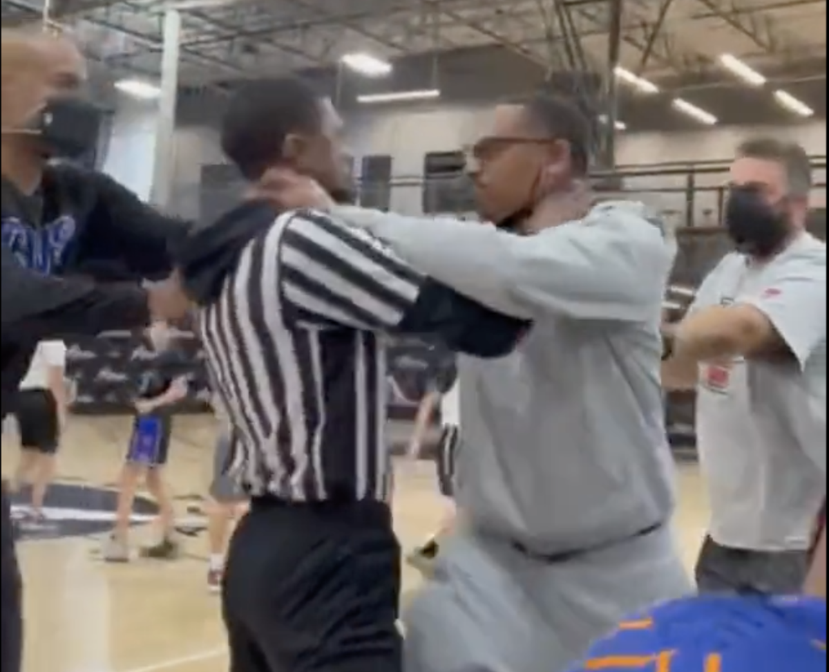 Wild Scene Goes Viral As Coach Chokes Out Ref On The Court
