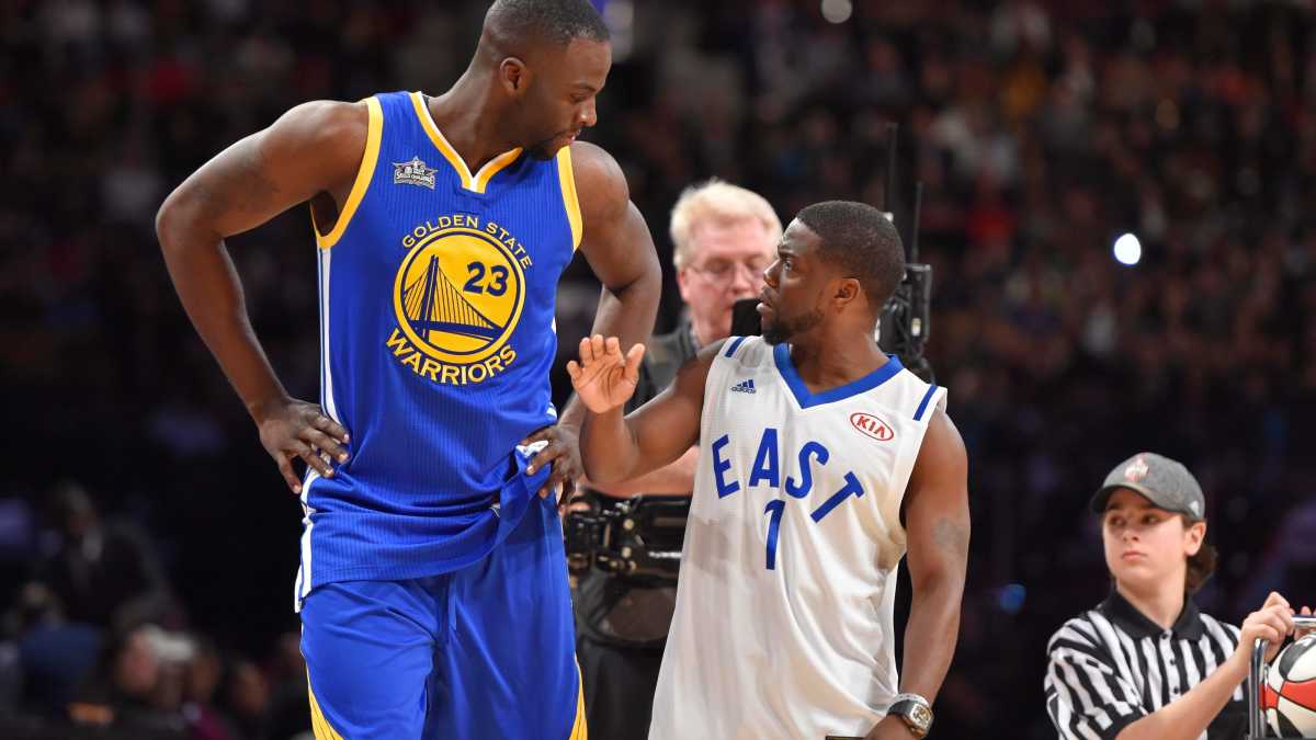 When Kevin Hart Challenged Draymond Green To A Three-Point Contest At The 2016 NBA All-Star Game: "I'm A 4-Time MVP, You Go First!"