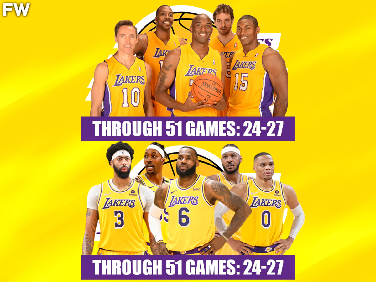 The 2022 Lakers Superteam Has The Same Record As The 2012 Lakers Superteam