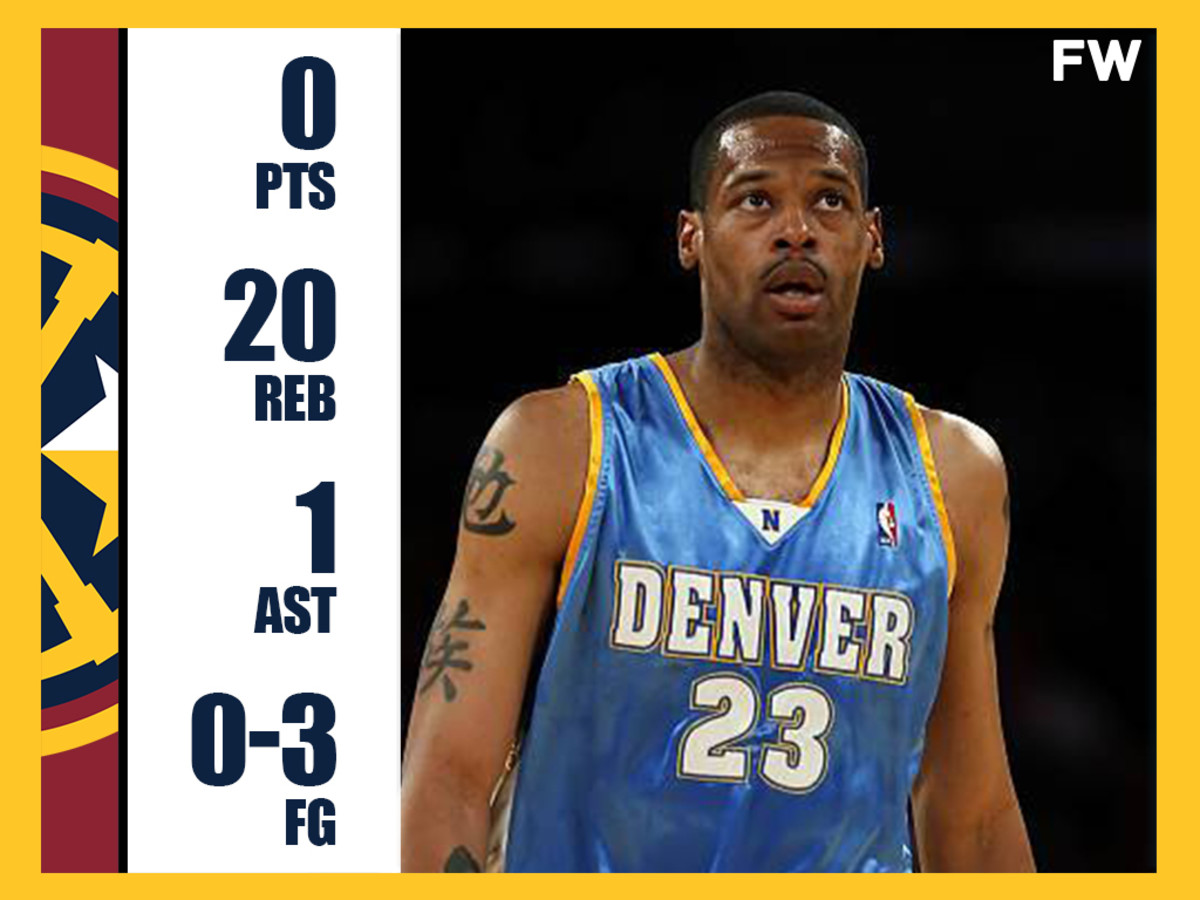 Marcus Camby - 0 Points, 20 Rebounds, 1 Assist, 0-3 FG