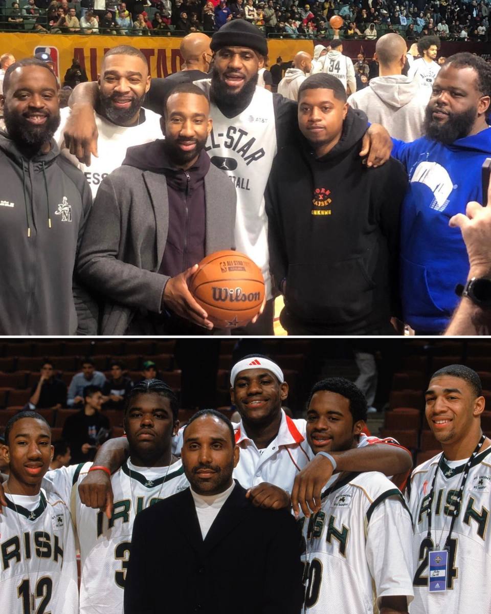 LeBron James Recreates Epic Picture With High School Teammates During 