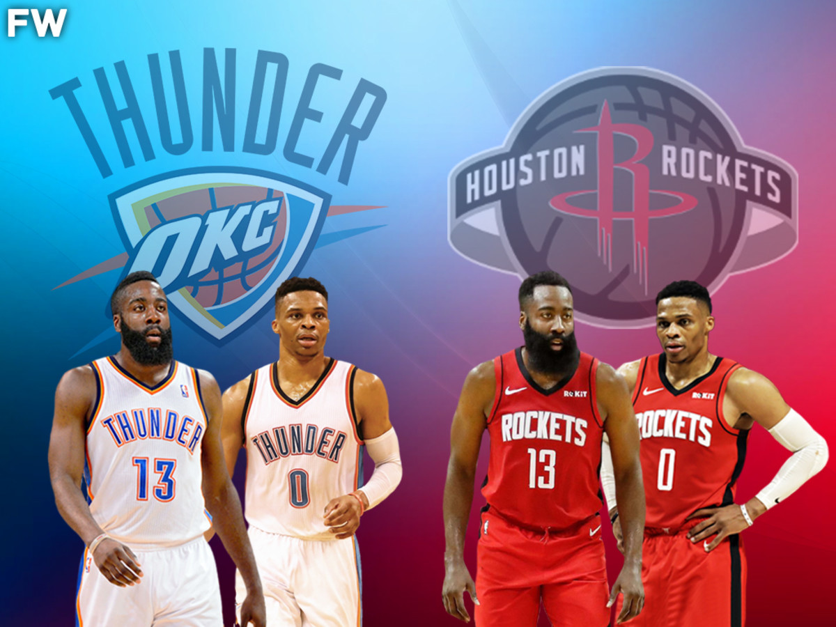James Harden and Russell Westbrook Thunder and Rockets