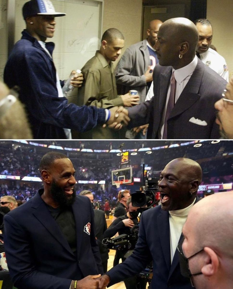 LeBron James Shares Awesome Photo Of His First And Latest Encounter With Michael Jordan: "MJ X LJ = Out Of This World."