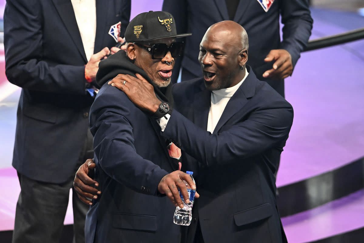 What Michael Jordan Told Dennis Rodman At The NBA Top 75 Event: “What Up, Boy? Man, I Can’t Complain. When You Gonna Come And Hang Out With Me? Come On, Man, Come Hang Out With Me. You Know I Miss Ya.”