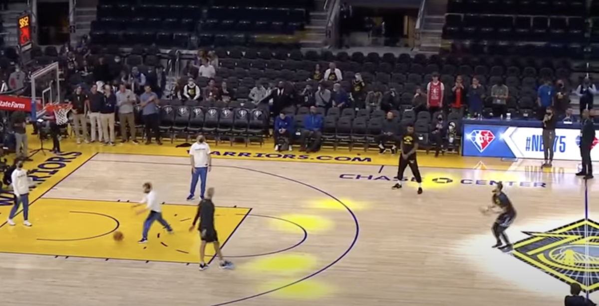 NBA Fans React To Stephen's Curry Insane Pregame Shooting Routine: "This Is Unreal. He Is Not A Human."