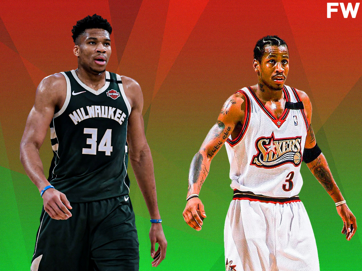 Giannis Antetokounmpo Was Fired Up When He Met Allen Iverson At The Top 75 Ceremony: "I Started Playing Basketball Because Of You."