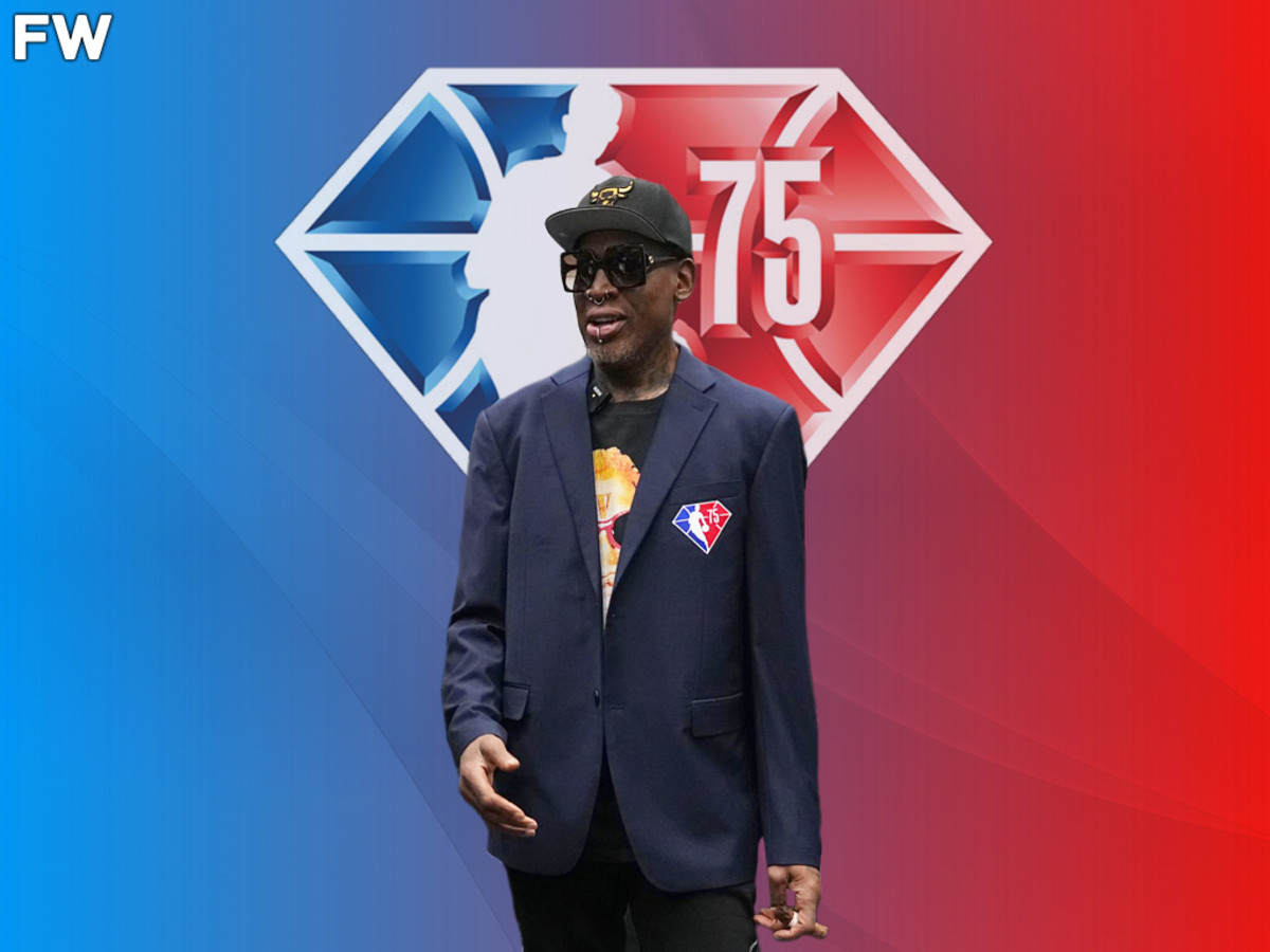 Dennis Rodman Posts A Legendary NBA's 75 Picture On Instagram: "NBA Legends But Only One Stands Out In His Vlone"