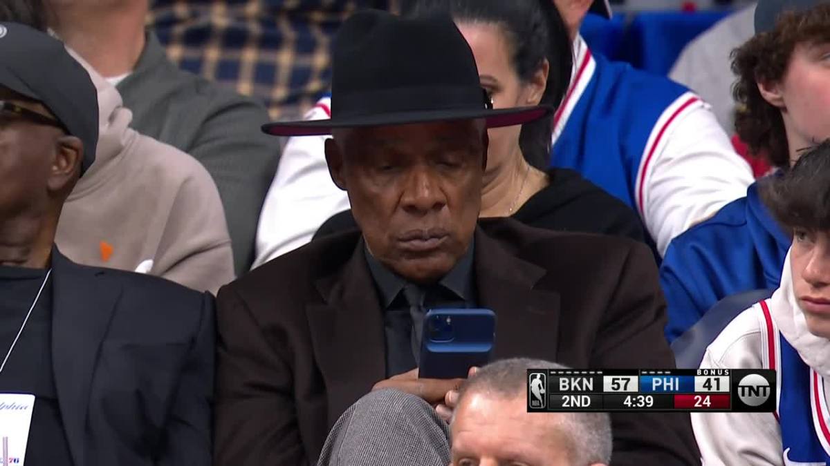 Julius Erving Was Visibly Bored During The Sixers Vs. Nets Game: "Nobody Scared Of The Sixers In The Playoffs."