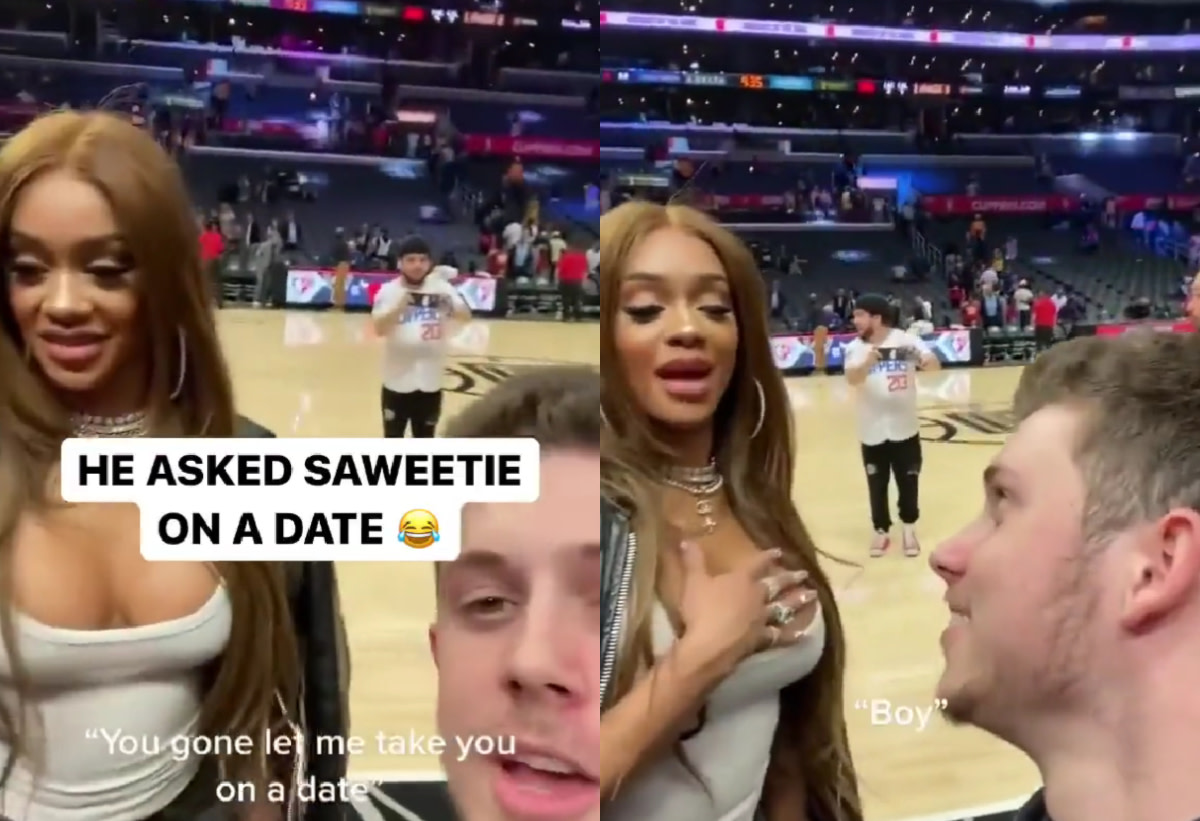 NBA Fan Asks Saweetie For A Date After Spotting Her Courtside: "Air Ball"