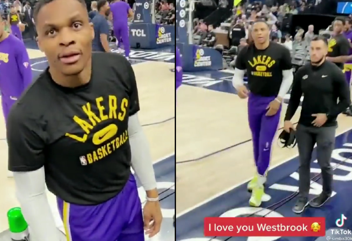 NBA Fan Shouted Westbrick At Russell Westbrook, But After Russell Westbrook Confronted Him, He Got Scared And Praised Russ