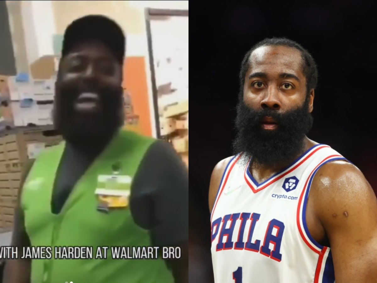 NBA Fans Find Hilarious James Harden Look Alike Working At Walmart: “Harden At The Start Of The Season After The Rules Changed”