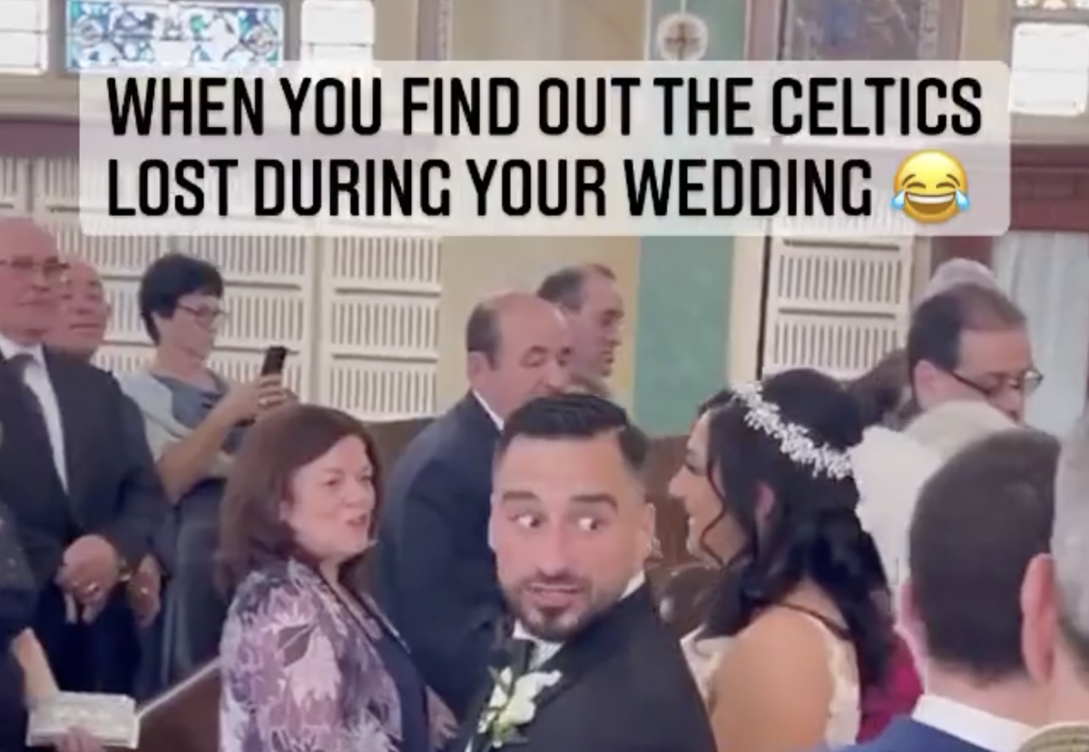 Celtics Fan Found Out Boston Lost Game 1 In The Middle Of His Wedding Ceremony