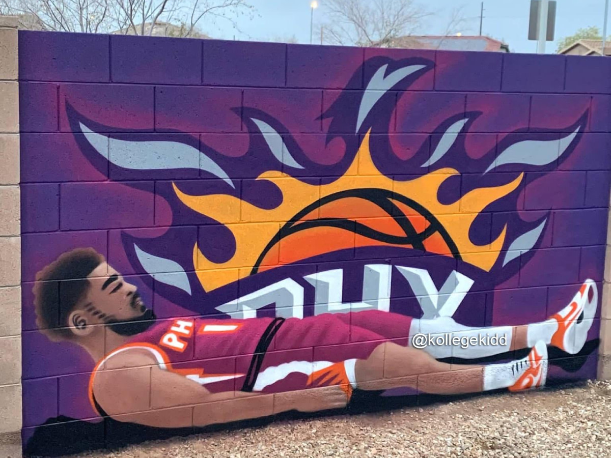 NBA Fans React To A Suns Fan's Mural Of Devin Booker: "Bro Looks More Like KAT Than D-Book."