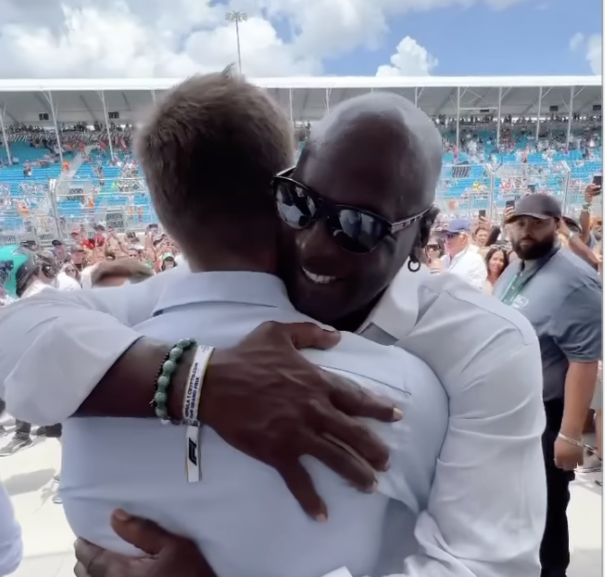 NBA Fans Go Crazy After Michael Jordan Hugs Tom Brady At Miami Grand Prix: "The Greatness In That Hug Is Unmatched."