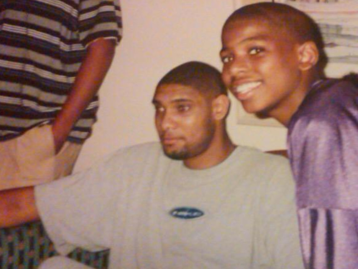 Chris Paul And Tim Duncan Have An Amazing Picture Together From When Paul Was 13 Years Old And Duncan Was The NBA Rookie Of The Year