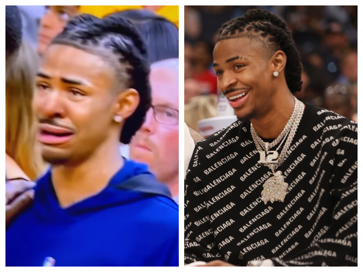 Warriors Fan Makes Viral Edit Of Ja Morant Crying After Game 6 Loss, Others React: "I Deada** Thought That He Actually Cried."