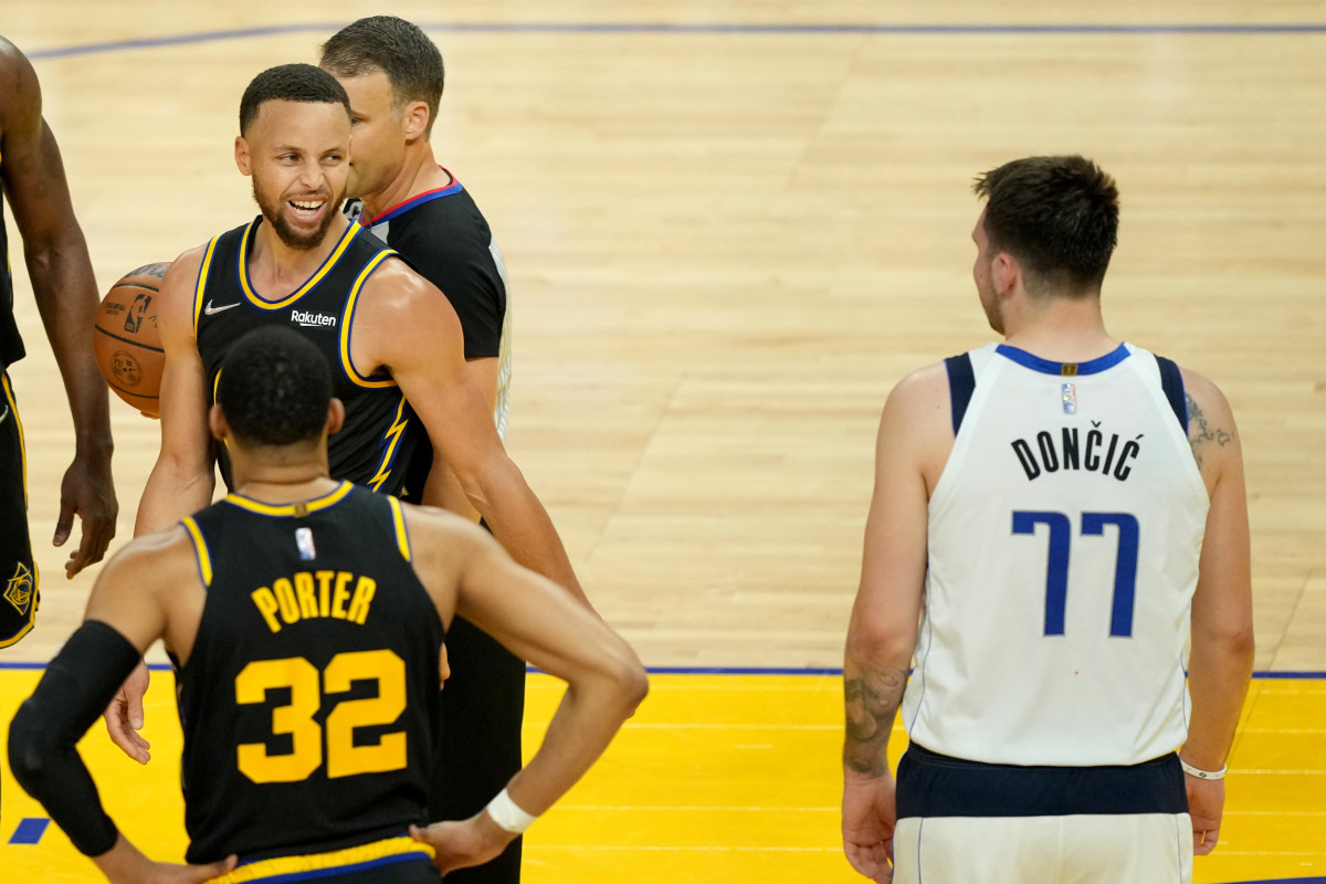 NBA Fans React To Golden State Warriors Blowout Win Over Dallas Mavericks In Game 1: "Don't Compare Steph Curry With Luka Doncic Again"