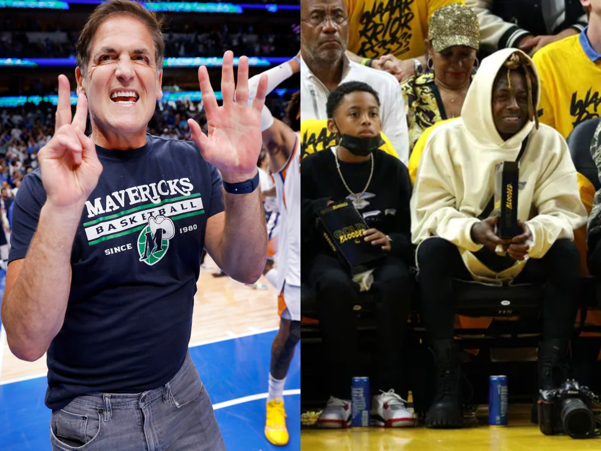 Mark Cuban And Lil Wayne Apparently Squashed Their Beef In Game 2 Of Warriors vs. Mavericks Series