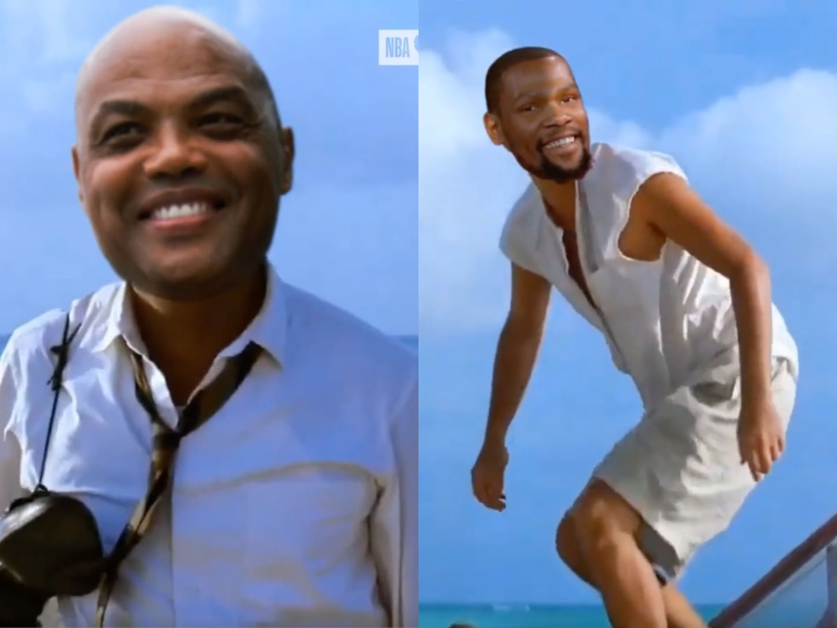 NBA On TNT Creates Shawshank Redemption Edit Where Charkley Barkley Meets His Old Friend Kevin Durant In Cancun: "I Think It's The Excitement Only Free Man Can Feel."