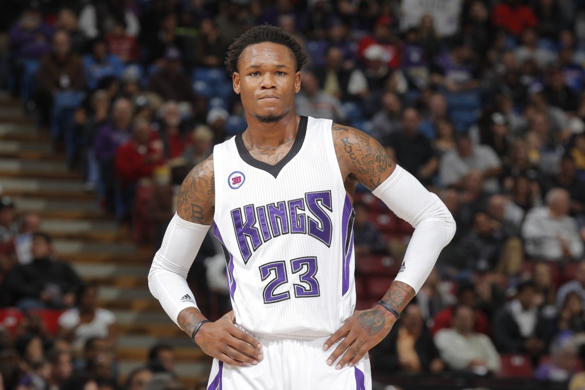 SACRAMENTO, CA - DECEMBER 8: Ben McLemore #23 of the Sacramento Kings looks on during the game against the Utah Jazz on December 8, 2014 at Sleep Train Arena in Sacramento, California. NOTE TO USER: User expressly acknowledges and agrees that, by downloading and or using this photograph, User is consenting to the terms and conditions of the Getty Images Agreement. Mandatory Copyright Notice: Copyright 2014 NBAE (Photo by Rocky Widner/NBAE via Getty Images)