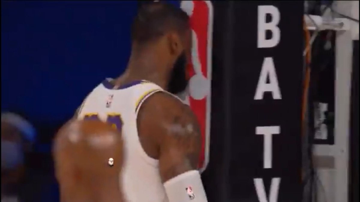 LeBron James Banging His Head In Frustration After The Game